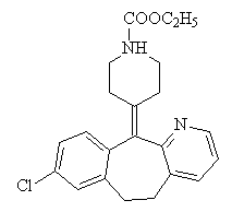 Strukturformel von Lisino ®, Lorano ®, CH: Claritine®