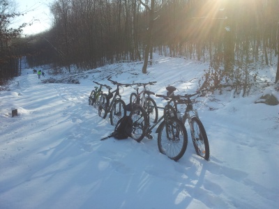 2017 Bikes sind auf der Snowbiketour schonmal vorgefahren lol